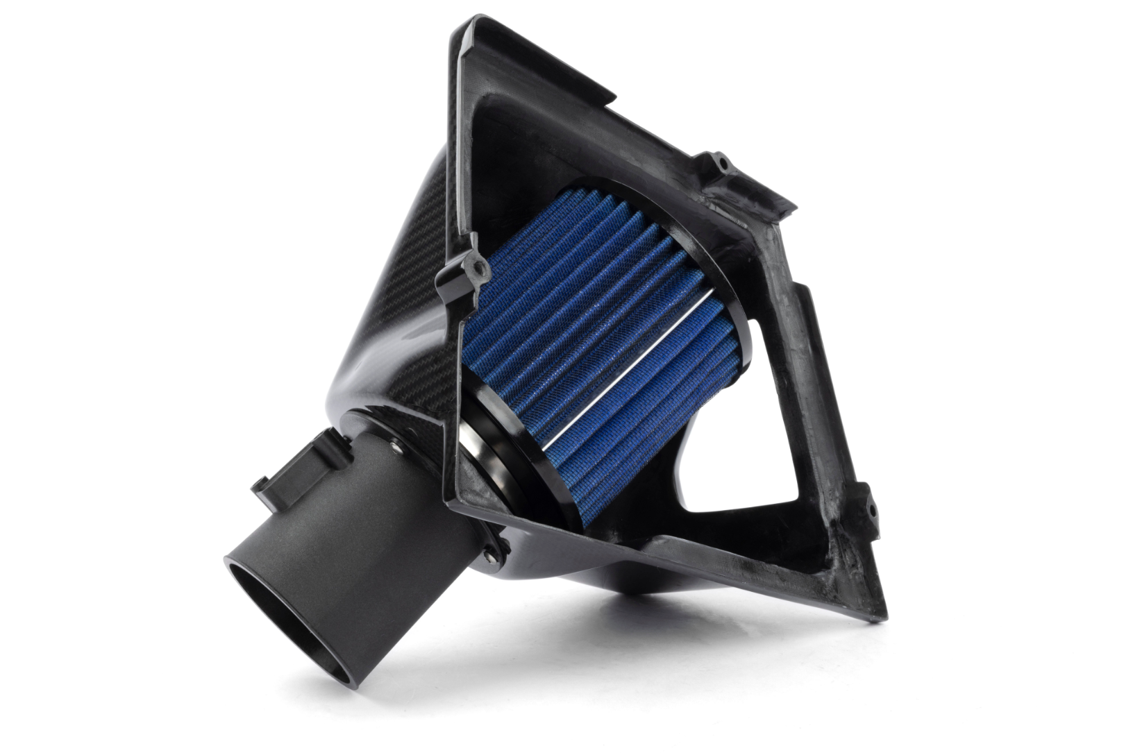 A top view of A top view of Dinan High Flow Intake System with air filter for BMW and Mini with white background