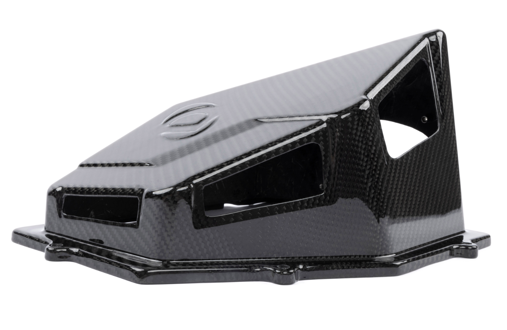 A close up view of Dinan Cold Air Intake for BMW 540i / 740i / 840i / X5 40i / X6 40i / X7 40i 2016-2025 with white background