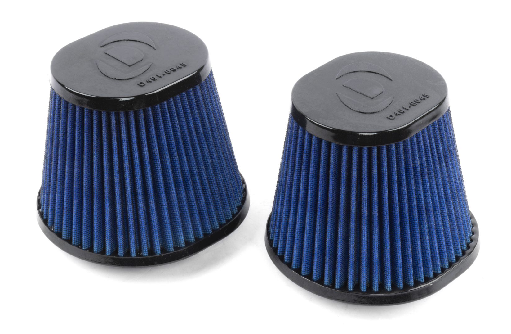 A top view of Dinan Cold Air Intake for BMW M550i / M850i 2019-2025 air filters with white background