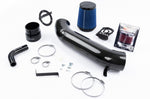A top view of Dinan Cold Air Intake for BMW 740i 1999-2001 with all its parts on a white background