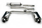 A top view of Stillen Stainless Steel Cat-Back Exhaust System for Nissan Altima 2.5 Coupe 2008-2013 with white background