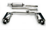 A top view of Stillen Stainless Steel Cat-Back Exhaust System for Nissan Altima 3.5L Coupe 2008-2013 with white background