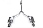 A front wide view of Stillen Cat-Back Exhaust System for Nissan Maxima 2009-2015 with white background
