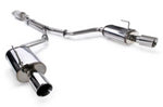 A top wide view of Stillen Stainless Steel Cat-Back Exhaust System for Nissan Altima 3.5 Sedan 2013-2015 with white background