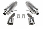 A top view of Stillen Axle-Back Exhaust System w/ Polished Tips for Infiniti Q50 2.0T 2016-2018 with white background