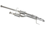 A front view of Stillen Cat-Back Exhaust System for Toyota Tundra 2014-2021 with off-road series tips on a white background
