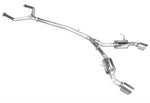 A top wide view of Stillen Cat-Back Exhaust System w/ Polished Tips for Infiniti Q50 [3.0t] 2016-2024 with white background