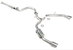 A top wide view of Stillen Cat-Back Exhaust System for Hyundai Elantra N 2022+ with polished tips on a white background