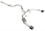 A top wide view of Stillen Cat-Back Exhaust System for Hyundai Elantra N 2022+ with carbon fiber tips on a white background