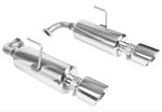 A top view of Stillen Axle-Back Exhaust System w/ (Polished / Burnt / Carbon Tips) for Nissan Altima 2.5L AWD 2019-2023 fitted with polished tips