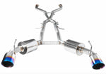 A top view of Stillen Cat-Back Exhaust System "Street Series" for Nissan Z 2023-2024 with burnt tips on a white background
