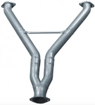 A top view of Stillen Y-Pipe Exhaust Pipe for Nissan 350Z / Z and Infiniti G35 Coupe / G37 Coupe / Q60 2003-2024 with white background