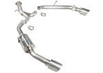 A top view of Stillen Axle-Back Exhaust System for Hyundai Elantra N 2022+ with stainless steel tips on a white background