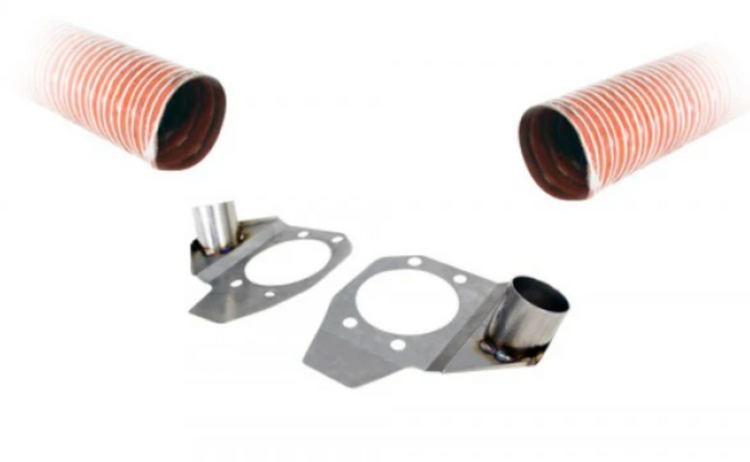 A front view of Stillen Brake Cooling Kit for Nissan 370Z [Z34] 2009-2018 with white background