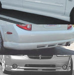 A front, side and back view of a car fitted with Stillen 4-Piece Body Kit [w/ Classic Style Lip Spoiler] for Nissan Maxima 2000-2001