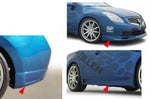 A close up view of the front, side and back view of a car fitted with Stillen 5-Piece Body Kit for Nissan Altima 2008-2009