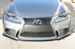 A front close up view of fitted on a ca with Stillen Front Splitter for Lexus IS250 / IS350 F Sport 2014-2015 on the ground