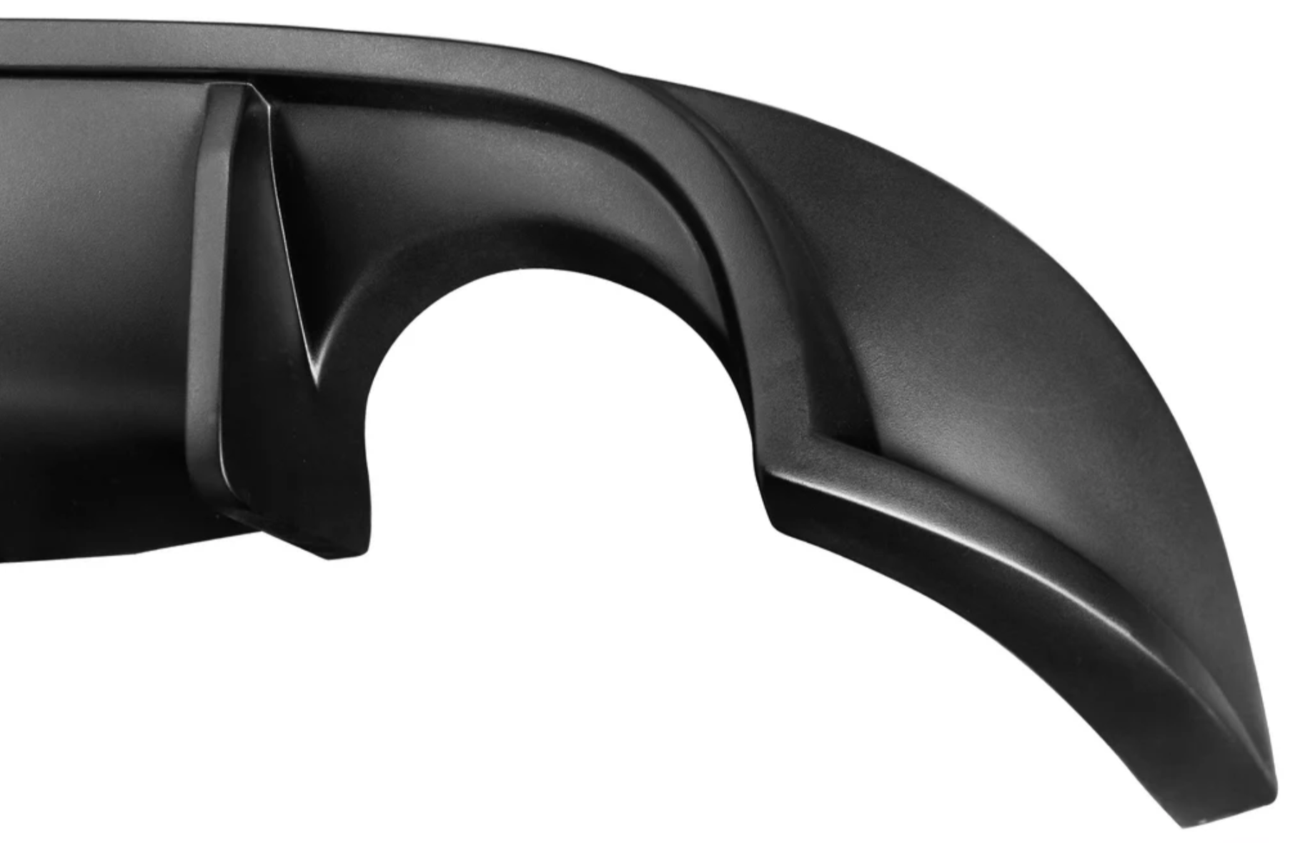 A close up view of Stillen Rear Diffuser [Matte Black] for Nissan Maxima 2016-2018 with white background