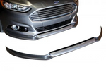 A front close up view of a car fitted with Stillen Front Lip Spoiler for Ford Fusion 2013-2014 with white background