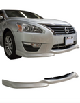 A side close up view of Stillen Front Lip Spoiler for Nissan Altima 2013-2015 fitted on a car with white background