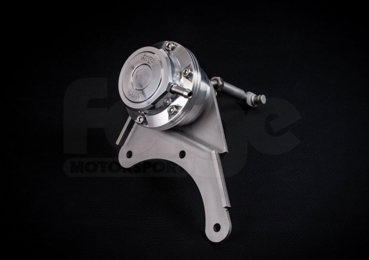 A top wide view of Forge Motorsport Adjustable Actuator for Subaru IHI VF35/VF34 Turbo GDB for Subaru with black background