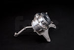 A close up side view of Forge Motorsport Adjustable Actuator for Subaru IHI VF35/VF34 Turbo GDB for Subaru with black background