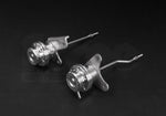 A top wide up view Forge Motorsport Twin Turbo Actuators for Porsche 996 Turbo / GT2 2000-2005 with black background