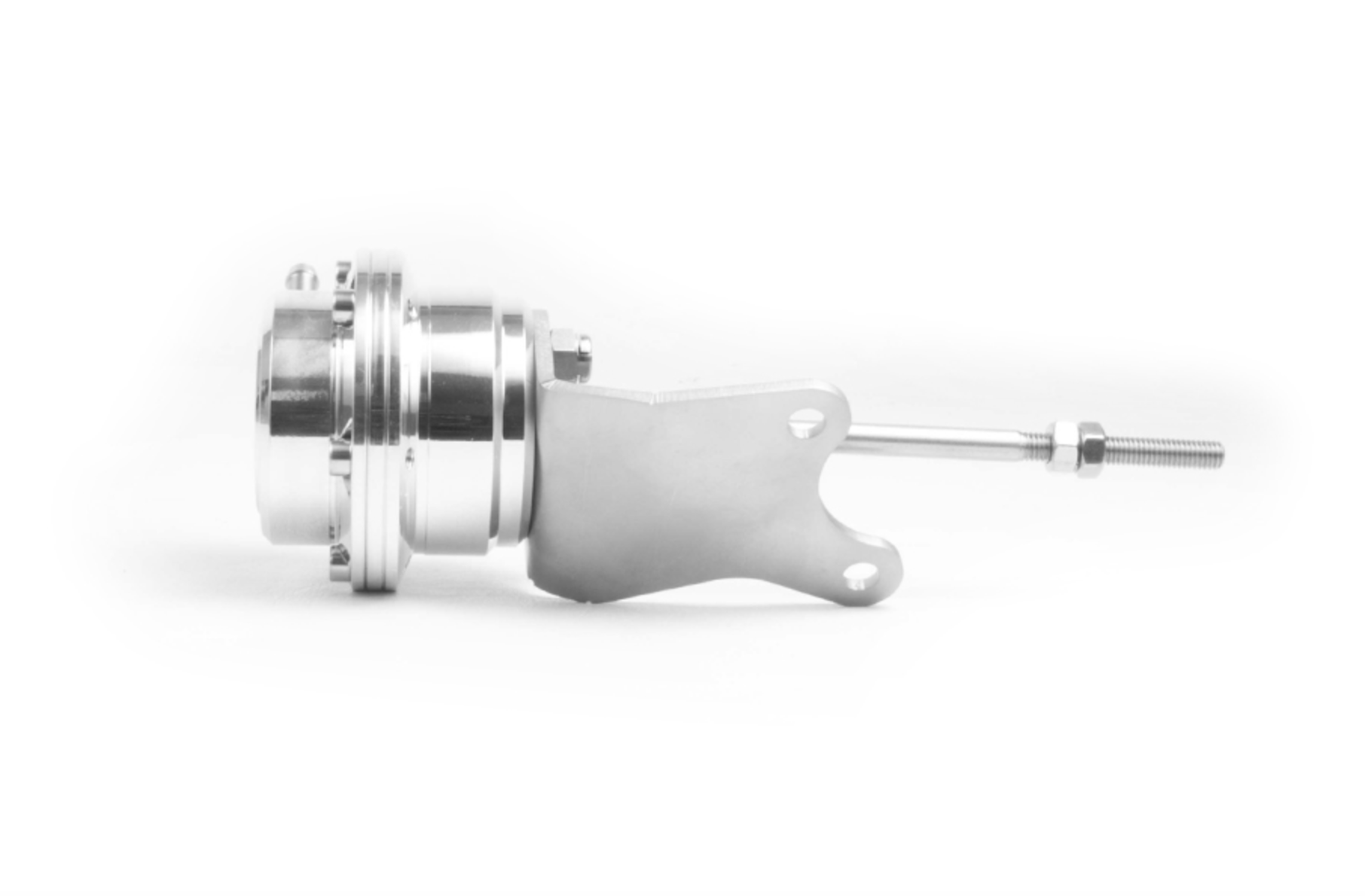 A side view of Forge Motorsport Turbo Actuator for Audi A4 / A6 (2.0T) 2005-2011 from the left with white background