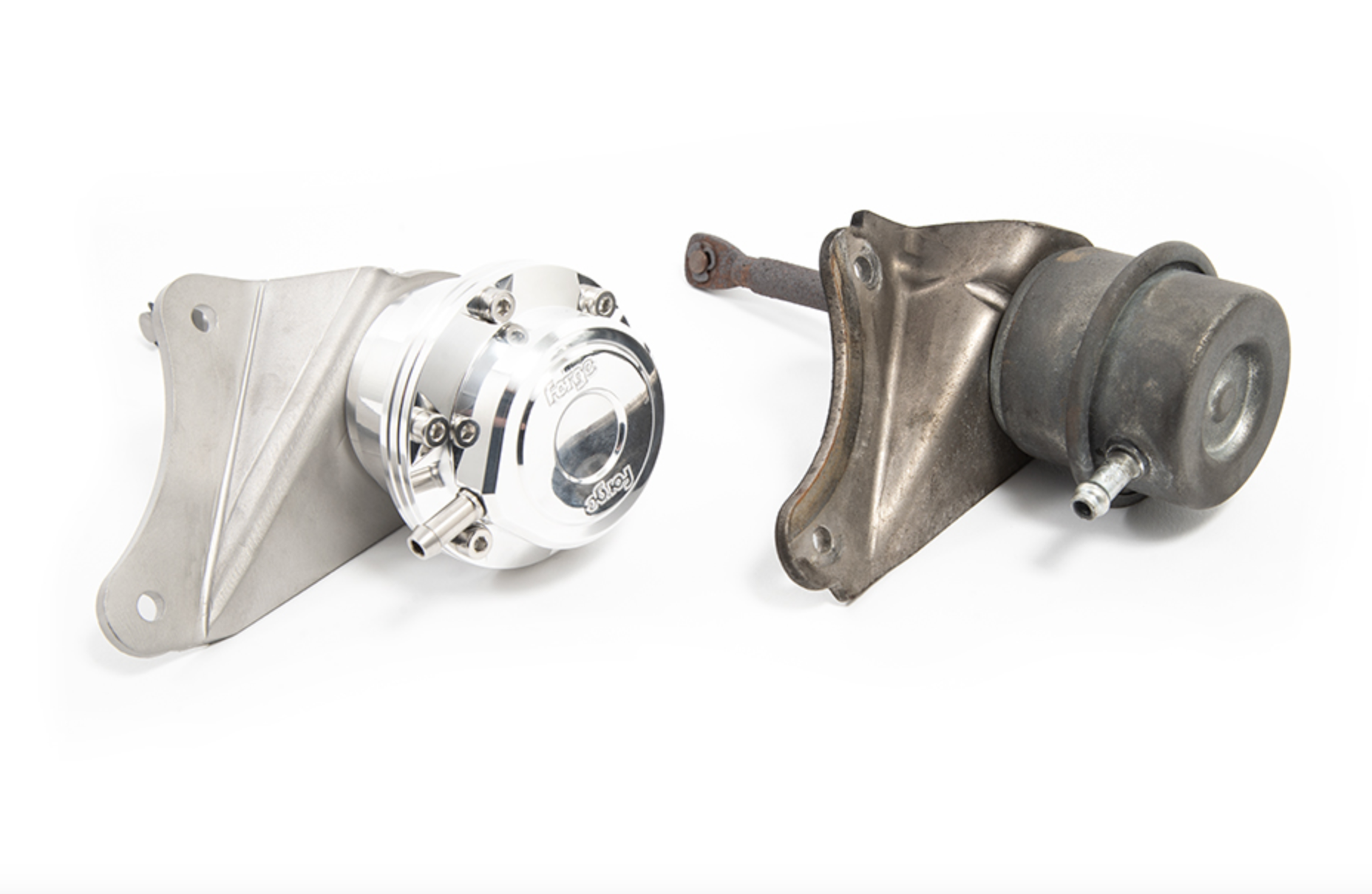 A front close up view of Forge Motorsport Turbo Actuator for Fiat 500 / 595 / 695 / Bravo / Punto 2005-2024 with white background