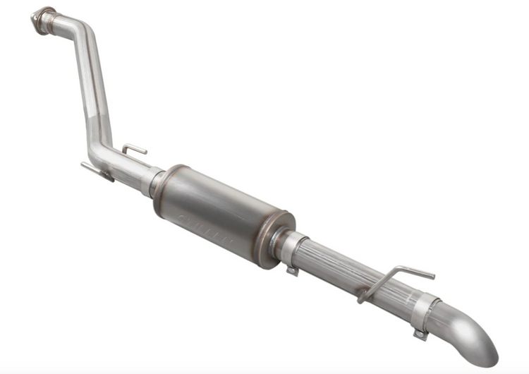 A top view of Stillen Cat Back Off-Raod Series Exhaust System for Toyota Tacoma 2024+ with white background