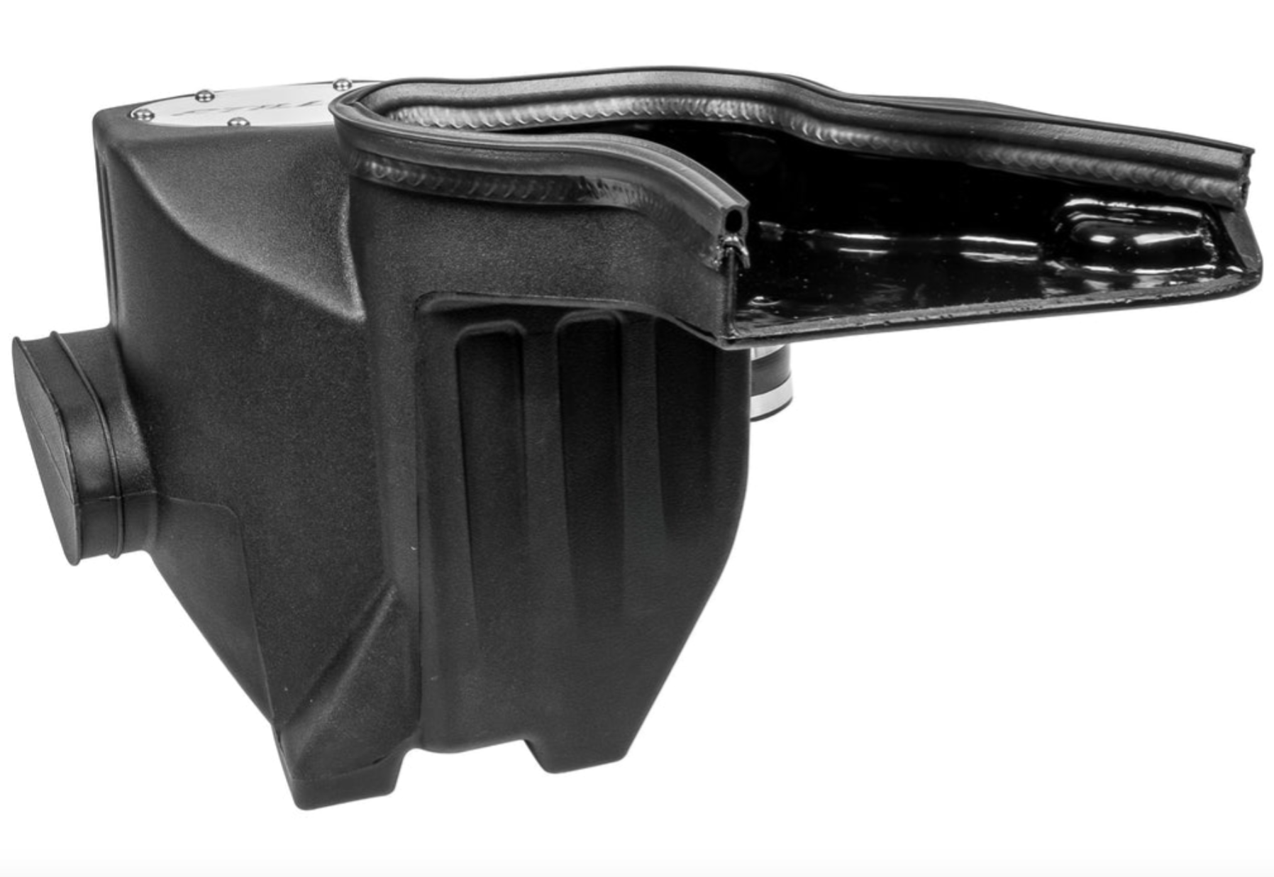 A back view of a Stillen Trupower Cold Air Dry Intake for Toyota Tacoma 2024+ with white background