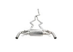 A front view of IPE SS Cat-Back Exhaust System for BMW M340i (G20/G21 - B58) 2019-2023 with white background