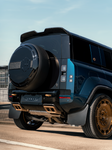 Rear of the Urban Defender OCTA with offset wheel cover and exhaust surrounds