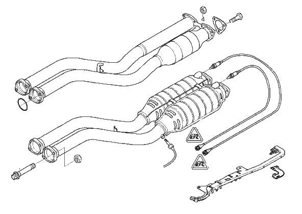 Active Autowerke M3 Exhaust Section 1 With GESI Cats for BMW E46 M3 product shot