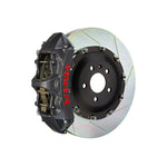 E9x M3 Brembo 6-piston front kit, black hard-anodized GT-S caliper, type 1 slotted 2-piece disc