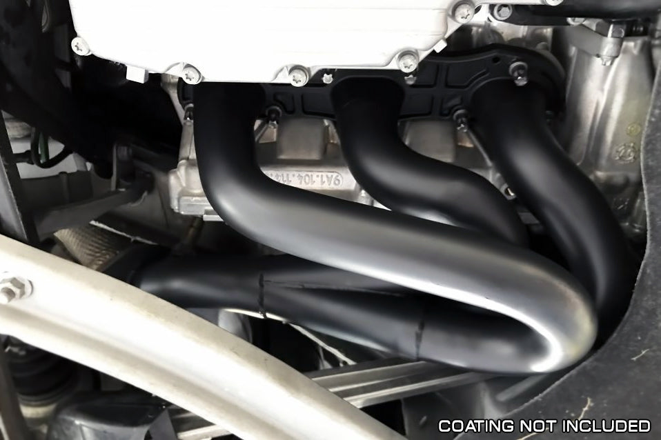 Soul 981 GT4 / Spyder competition headers: competition headers installed, view from below