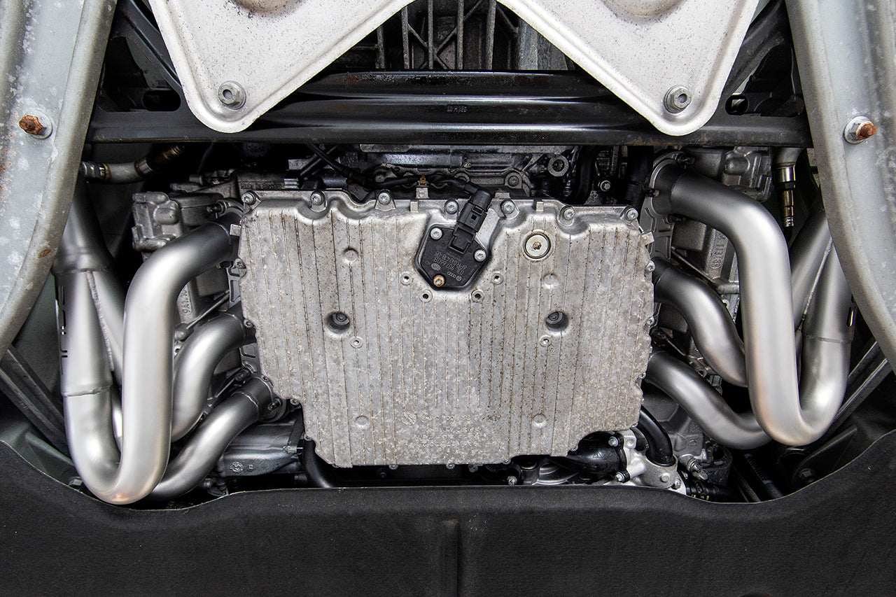 Soul 981 GT4 / Spyder competition headers: headers installed, view from below