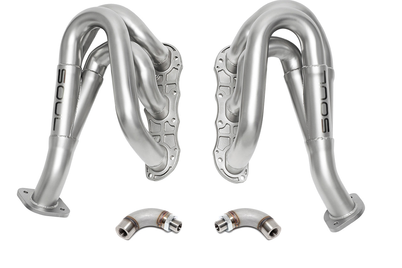 Soul 981 Boxster / Cayman competition headers: competition headers with collector clamps