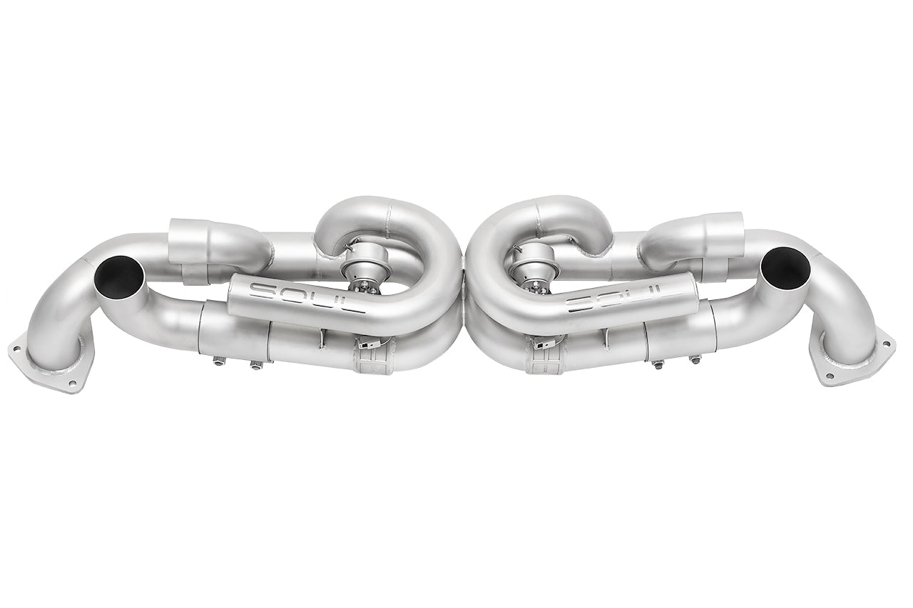 991.1 Carrera S / GTS valved performance exhaust system: valved performance exhaust, full layout