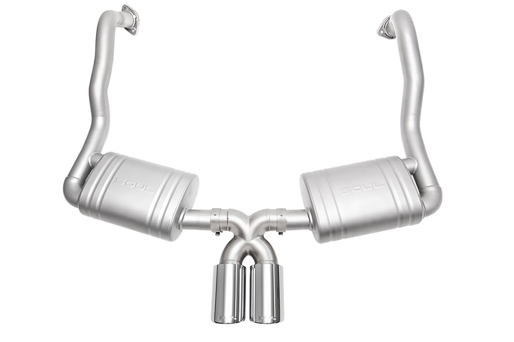 Soul 981 GT4 / Spyder performance exhaust system: performance exhaust with polished tips