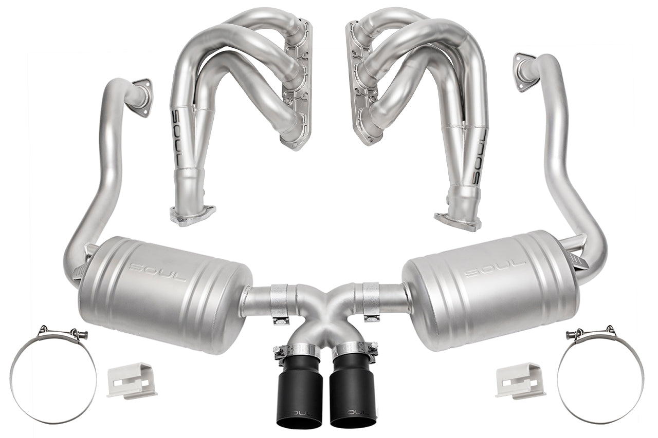 Soul 986 Boxster competition exhaust package: competition package with black tips