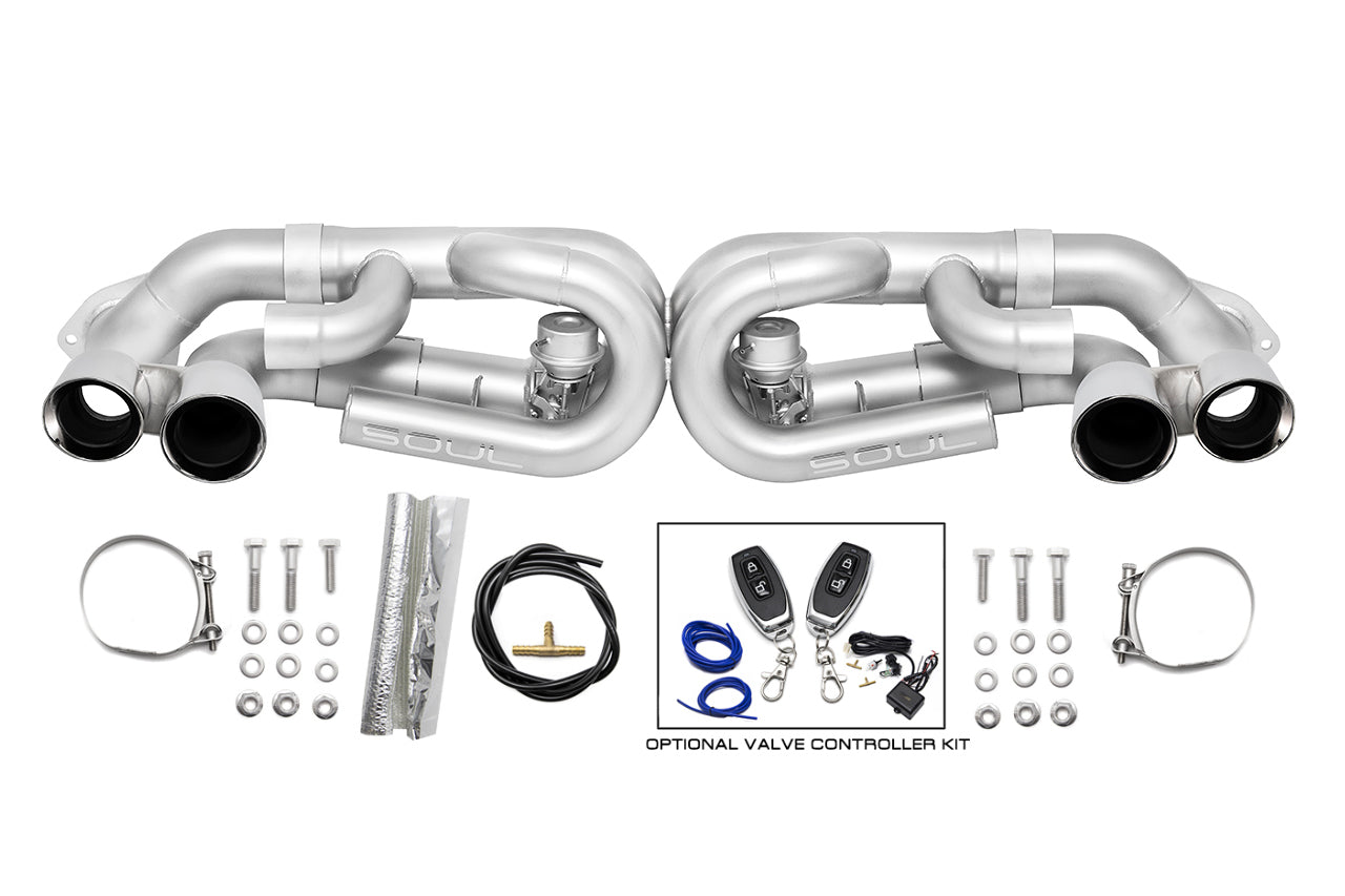 991.1 Carrera S / GTS valved performance exhaust system: valved exhaust with polished chrome