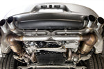 991.2 Carrera non-PSE performance exhaust systems: performance exhaust installed, rear view from