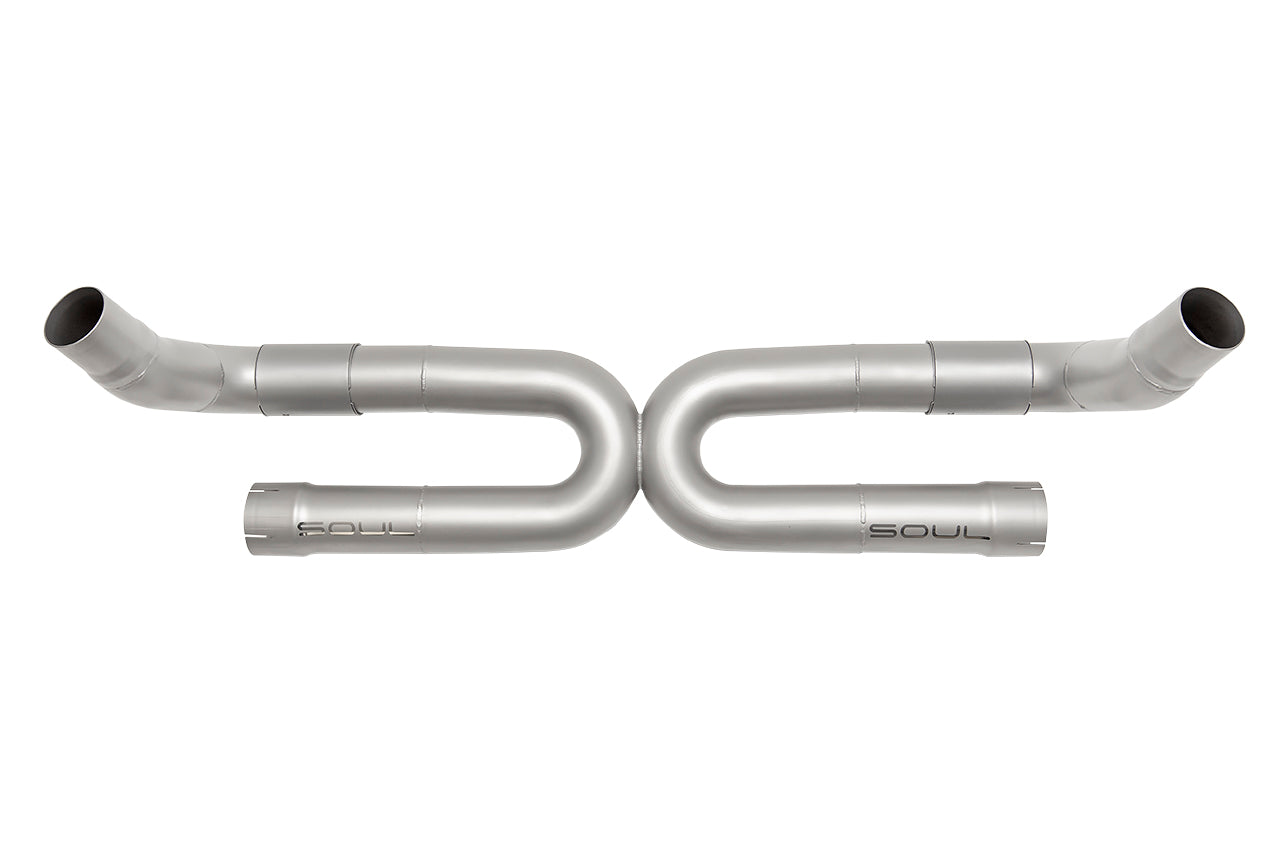 Soul 991.2 Carrera non-PSE performance exhaust systems: performance exhaust, rear view