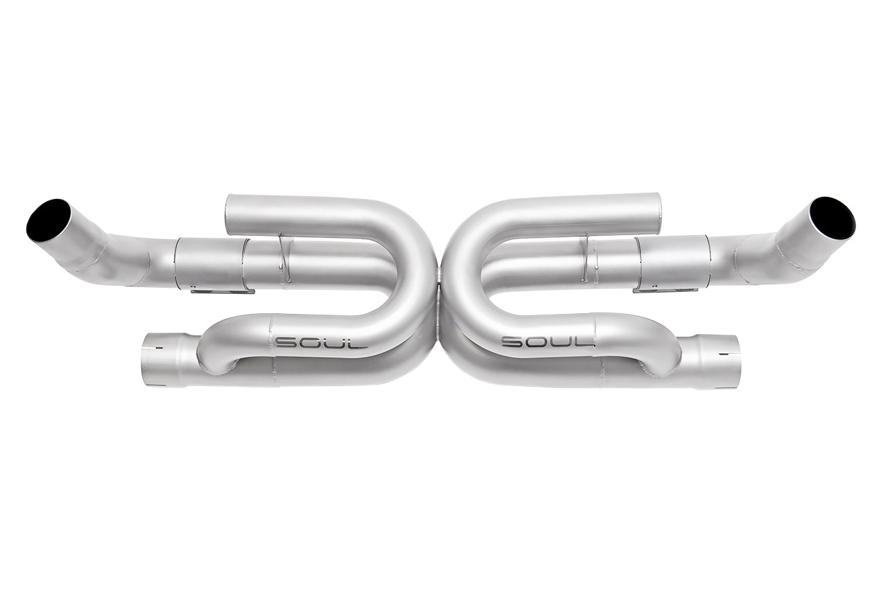 Soul 991.2 Carrera non-PSE street package: performance exhaust, front view