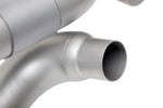 Soul 996 Turbo competition x-pipe exhaust system: close-up of an outlet pipe