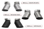 997.1 Turbo competition x-pipe exhaust system: tip finish options: signature satin, brushed,