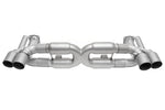 Soul 997.1 Turbo competition x-pipe exhaust system: competition exhaust, angled view