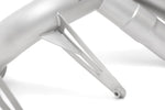 Soul R8 V10 2017-2019 race exhaust system: close-up of the pipe bends and hanger