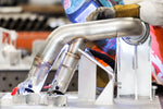 Soul R8 V10 2017-2019 race exhaust system: race exhaust on the build fixture